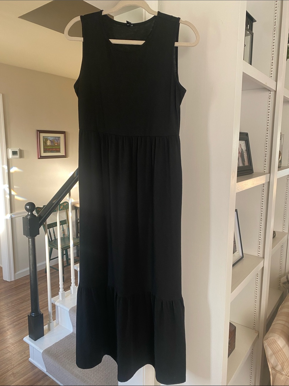 Classic Sleeveless Black Maxi Dress